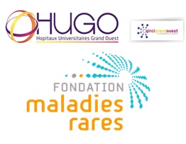 Ce visuel est constitué des logo hugo, girci et de la fondation des maladies rares